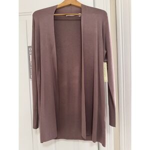 Cyrus Pink Open Front Cardigan M NWT Gold Sleeve Buttons Work/Event